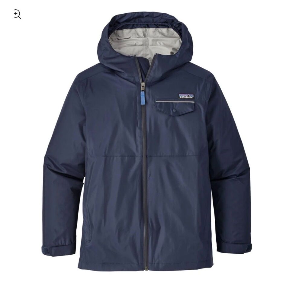 Patagonia Boys' Torrentshell Jacket XL boys blue raincoat!